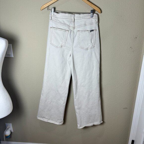 JOE'S High-Rise Wide Leg Hitomi Distressed Denim Jeans Size 29 - Picture 7 of 11